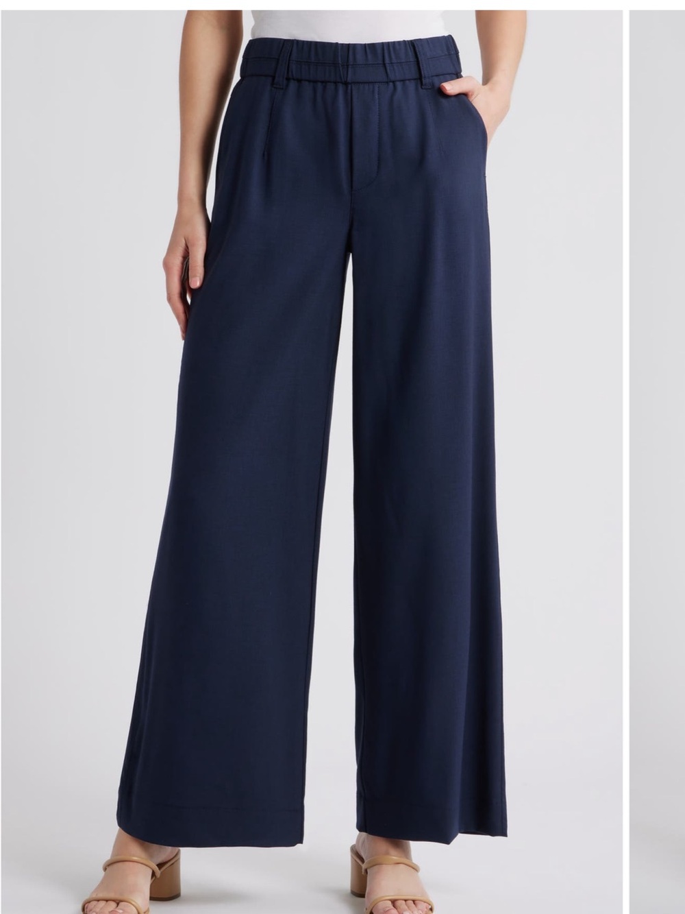 Wit & Wisdom Navy Wide Leg Pants